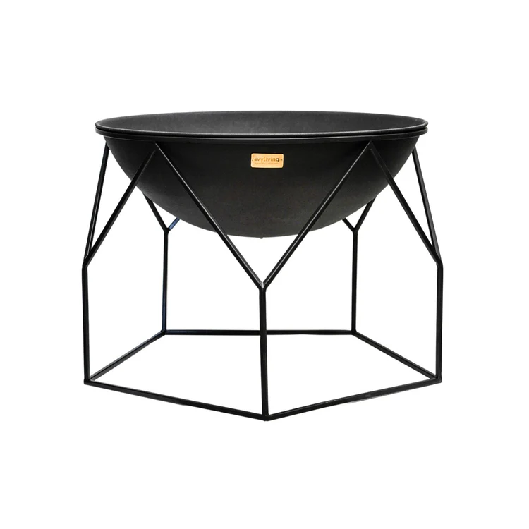 Buckingham Fire Bowl Black Iron 70cm - Image 2