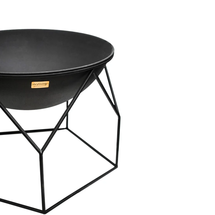 Buckingham Fire Bowl Black Iron 70cm - Image 3